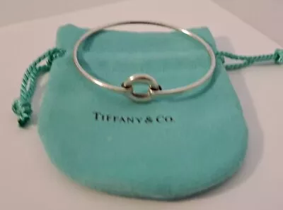 Tiffany & Co Elsa Peretti Sevillana  O  Bangle Bracelet 925 Sterling Silver NICE • $185