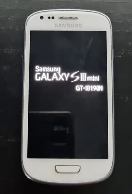 Samsung Galaxy S3 Mini GT-I8190 8GB Locked To O2 White Smartphone No Battery  • £14.99