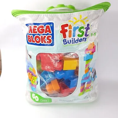 Mega Bloks First Builders Big Building Bag Fisher Price 60 Piece Set Used Mixed • $4.99