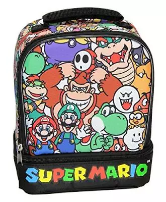 Super Mario Lunch Box Soft Kit Dual Compartment Insulated Cooler Characters • $30.38