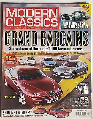 MODERN CLASSICS MAGAZINE FEB 2017 Alfa VOLVO 480ES ARNAGE BMW 840CI BX 16 VALVE • $6.21