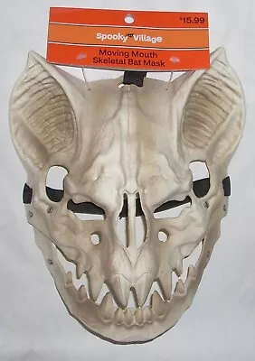 NEW Spooky Village Scary Bat Skull Skeleton Skeletal Demon Bones Monster Mask • $16.99