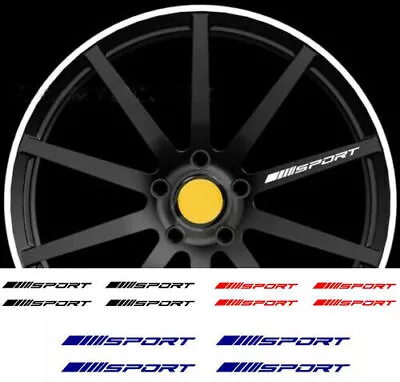 4X Decal Sticker Vinyl Universal SPORT Logo Decals Mark Car Wheel Rim Reflective • $5.90