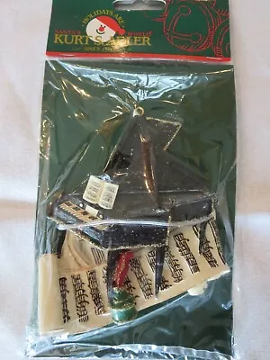 Christmas Tree Ornament Kurt S Adler Inc Black Grand Piano Sheet Music 4”  • $5