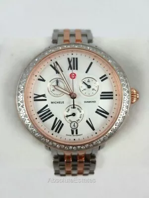 Michele Serein Two Tone Rose Gold Silver Diamond Watch MWW21A000009 Refurb NIB • $1329.99