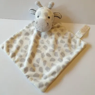 F&F Giraffe Grey White Baby Comfort Blanket Blankie Doudou Great Condition • £9.99