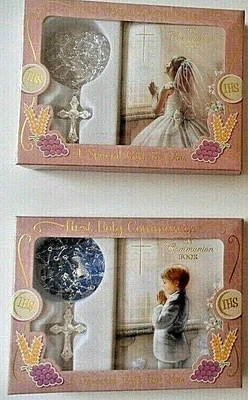 £7.25 • Buy 1st Holy Communion Rosary Beads Gift Set With Prayer Book Boy / Girl Gift Set