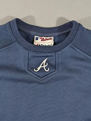 Women's Mlb Authentic Majestic Therma Base Atlanta Braves Longsleeve Pullover 2P • $24.99