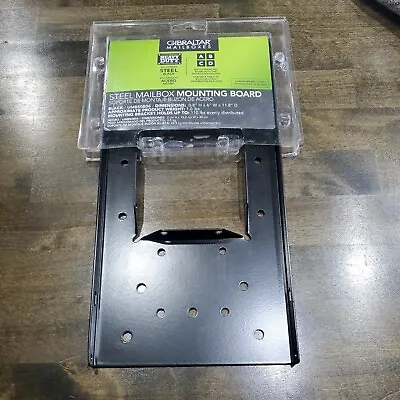 Gibraltar Black Galvanized Steel Mailbox Mounting Board Bracket Heavy Duty  • $20