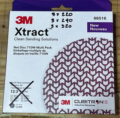 $7.95 • Buy 3M™ Xtract™ Cubitron II™ ~ 6  ~ 710W Net Sanding Discs ~ Hook & Loop ~ 9 Pcs.