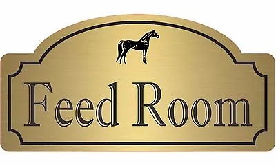 Laser Engraved UV Stable  Feed Room  Sign Horse Barn Stable Farm Sign • $14.99