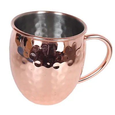 Hammered Pure Copper Moscow Mule 4  Drinking Mug Cocktail Drinking Glass Cup • $14.99
