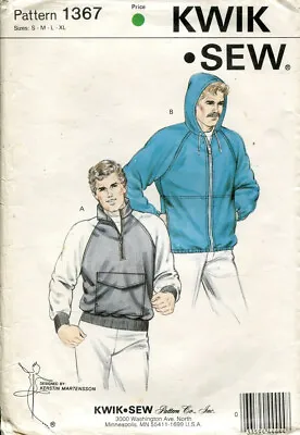 Vintage Kwik Sew Pattern 1367 Men's Jackets ~ Sizes S-M-L-XL Uncut • $14.99