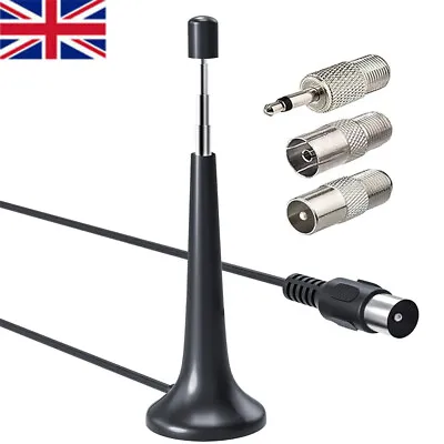 DAB FM Radio Aerial Telescopic Antenna With Magnetic Base For Hifi System Indoor • £8.58