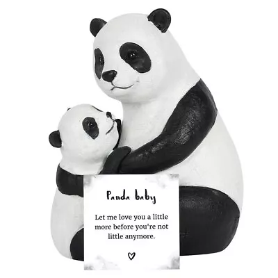 Panda Bears Cuddling Loving Keepsake Ornament New Mum Baby Bump Mothers Day Gift • £12.99