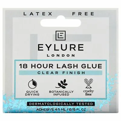 Eylure 18 Hour Lash Glue Clear (4.5ml) For False Eyelashes Fake Lashes Lashfix • £5.99