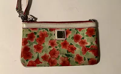 Rare Dooney & Bourke Vinyl Flower Wristlet Clutch • $29.99