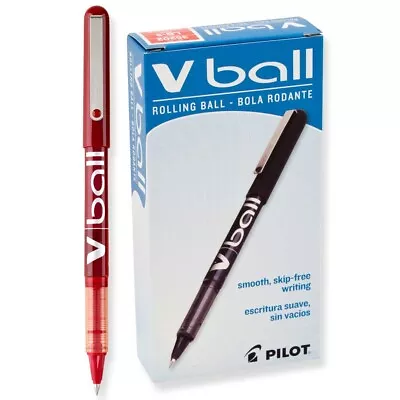 35202 Pilot VBall Stick Rolling Ball Pen Red Ink Ex Fine 0.5mm Box Of 24 • $44.71