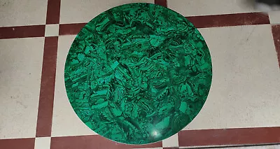 2' Marble Table Top Coffee Center Inlay Green Malachite Home Decor Antique K12 • $912