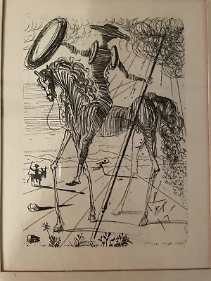 $1100 • Buy Auth Salvador Dali Orig Etching Plate Signed W/COA - Don Quixote