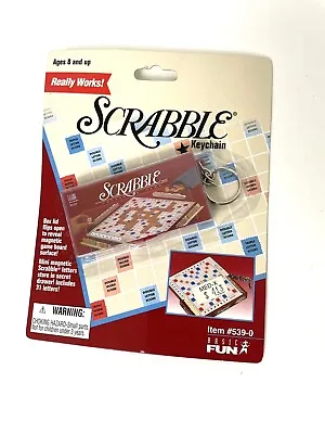 Vintage NEW Scrabble Mini Travel Game Keychain Magnetic #539-0 NEW SEALED NOS • £14.47