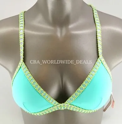 Victoria's Secret Seafoam Glow Crochet Teeny Triangle Swim Top • $9.87