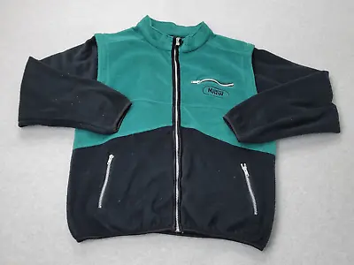 VTG Mountain Dew Jacket Adult L/XL Green Fleece Convertible Vest Zip Mens 90s • $24.80