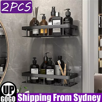 2PCS Self Adhesive Shower Shelf Bathroom Shower Caddy Rack Storage Organiser NEW • $21.91