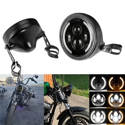 $79.99 • Buy 7 Inch Motorcycle LED Headlight Housing Bucket For Yamaha V-Star XVS 1100 950