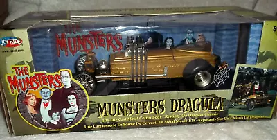 The Munsters Grandpas Dragula Coffin Car 1/18 Diecast Nib Ertl Toys Collectible • $100