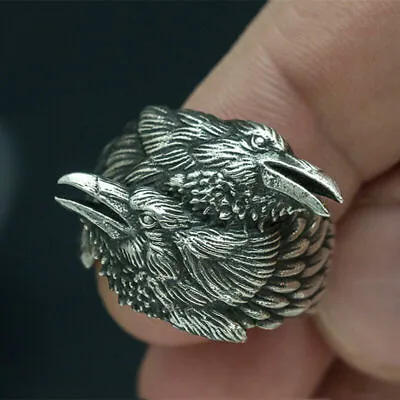Norse Crow Ring Stainless Mythology Ring Jewelry Men Steel Viking Odin • $7.07