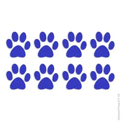 Eight Dog Paw Prints Vinyl Decal Sticker Multiple Colors & Sizes #216 • $15.57