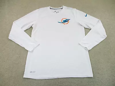 $18.88 • Buy Miami Dolphins Shirt Adult Medium White Green Football TEAM ISSUE Nike Mens A03*