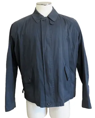Lincs David Chu Navy Blue Zip Front Basic Jacket Mens 2XL • $17