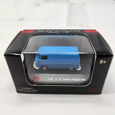 New Malibu International Volkswagen VW Kasten Wagen Van Bus Die Cast 1/87 BLUE • $19.95