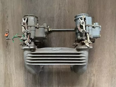 Original Thomas Dual Carburetor Intake For Model A Ford With Linkage • $499.99