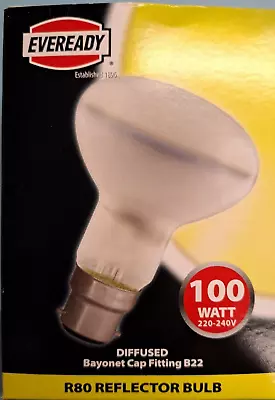 EVERREADY R80 Reflector Bulb 100W • £5.50