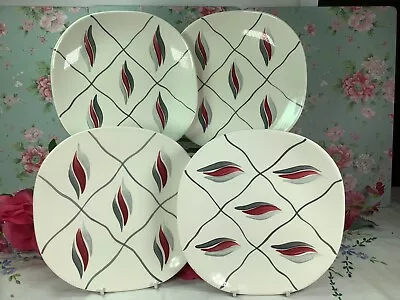 J & G MEAKIN “Horizon” Sol Ware ~ FOUR TEA PLATES ~ VINTAGE/ RETRO C.1960s • £5