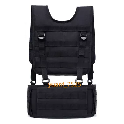 Tactical Shoulder Waist Belt Suspenders Hunting Molle Vest Chest Rig H-Harness • $41.05