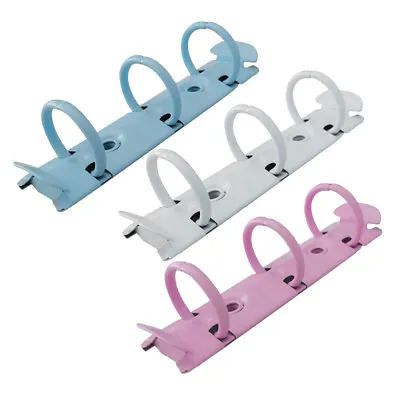  3 Pcs Metal Clip Ring Binder O-Shaped Rings Heavy Duty View • £8.65