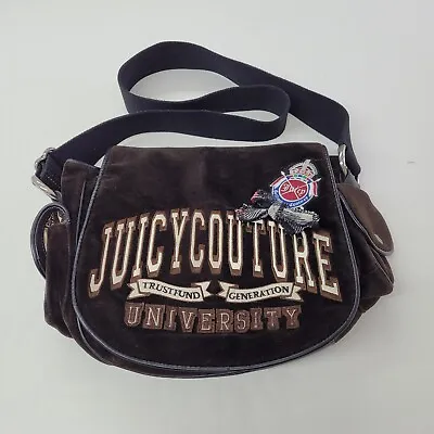 $148.88 • Buy Juicy Couture Bag Womens Y2K Messenger Trustfund Generation University Graphic