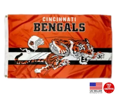 Cincinnati Bengals 3x5 Man Cave Throwback Retro Vintage Flag 3 X 5 Banner New  • $12.97