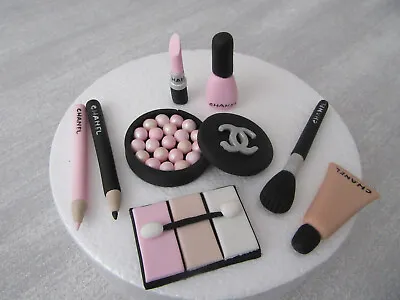 Edible Handmade Make Up Cake Topper Fondant Sugar Paste Decoration (Candy Pink) • £18.99