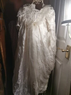 £45 • Buy 100% Silk  Heirloom Christening Gown. Handcrafted In Yorkshire. 6 To 12 Months
