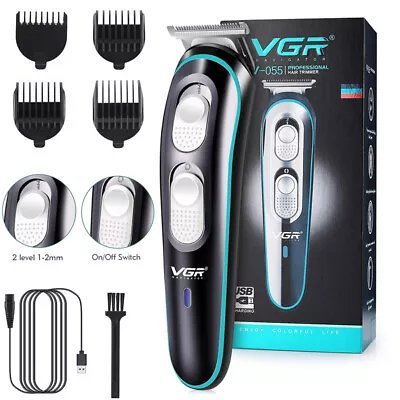 VGR Professional Hair Clippers Kit Hair Trimmer Beard Cutting Machine Cordless • £12.95