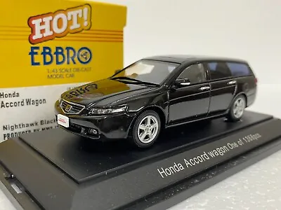 1:43 EBBRO 431 Honda Accord Wagon Tourer CM2 Black Diecast Scale Model Car • $58