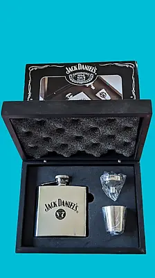 £73.03 • Buy Jack Daniel's 6oz Hip Flask, Shot Glass & Funnel New Gift Set, Free Shipping