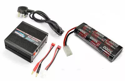 Tamiya 3000mah NiMH RC Rechargeable Battery Pack And Fast Charger Combo 7.2 Volt • £49.99