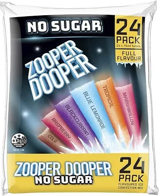2x Zooper Dooper No Sugar 70ml X 24 Assorted • $19.97