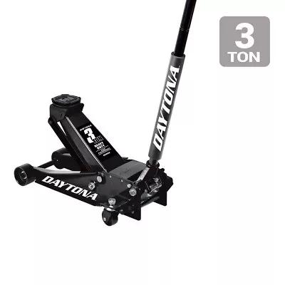 Daytona 3 Ton Low-Profile Professional Floor Jack With Rapid Pump Black • $130